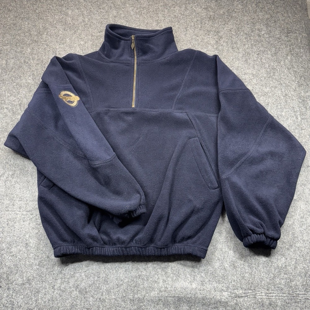 Vtg SID American Golf Collection Fleece 1/4 Zip Pullover Mens M Grand Geneva Res